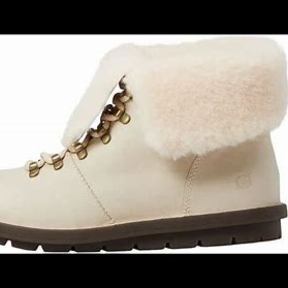 Born Blaine Water Resistant Shearling Bootie Cream Color Sz 7.5 NEW - Picture 5 of 11